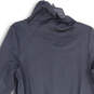 Womens Black Long Sleeve Mock Neck Slash Pocket Mini Dress Size Medium image number 3