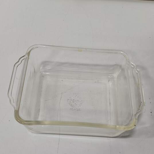 Vintage Fire King Clear Glass 40 oz Casserole Dish image number 2