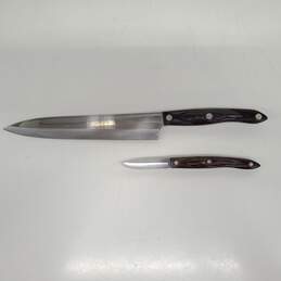 2x VTG CUCTO Knives: 1987 French Chef's Knife #1725 & D76 #1720 Paring Knife