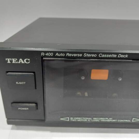 Vintage Teac Auto-Reverse Stereo Cassette Tape Deck Model R-400 image number 5