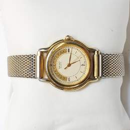 Rare Seiko 2A22-OA19 Gold Tone W/ Unique Date Window Vintage Watch