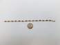 10K Yellow Gold Ruby Diamond Accent Tennis Bracelet 6.1g image number 5