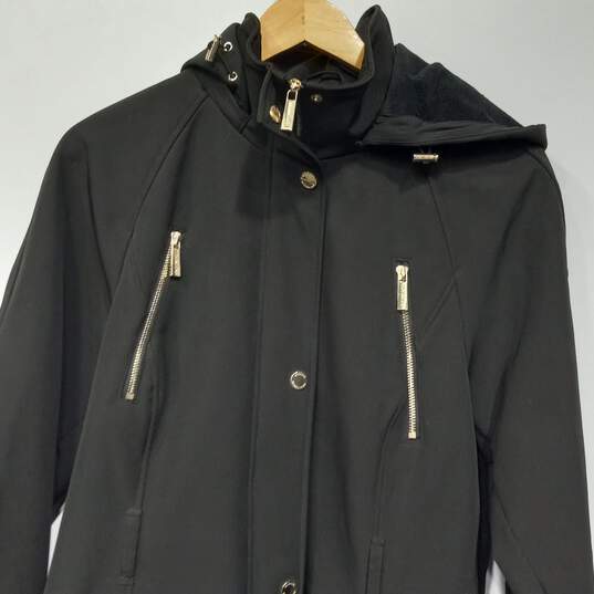 Michael Kors Hooded Full Zip & Snap Button Parka Trench Style Coat Size Large image number 2