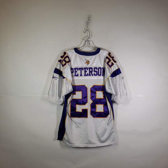 Mens Minnesota Vikings Adrian Peterson Short Sleeve NFL Jersey Size 52 image number 2