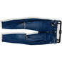 Womens Blue Medium Wash Distressed Raw Hem Denim Pockets Skinny Jeans Sz 6 image number 1