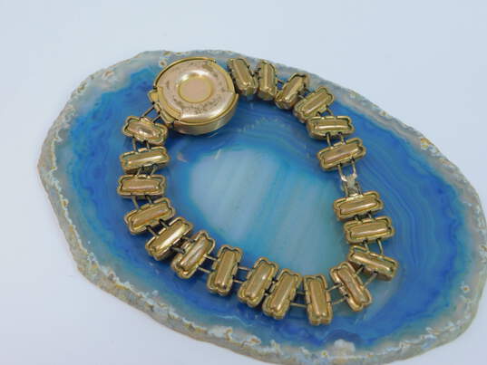 Antique Victorian Gold Filled Etched Monogram Slide Charm Book Chain Bracelet For Repair 27.8g image number 1