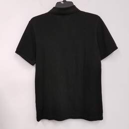 Mens Black Cotton Short Sleeve Collared Casual Polo Shirt Size Small alternative image