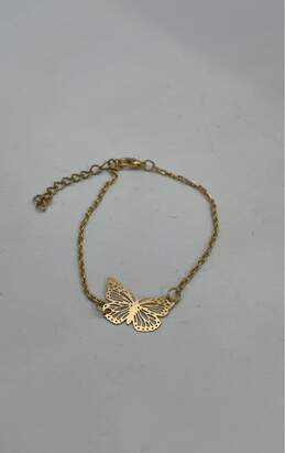 Set Of 3 Pcs Womens Gold Tone Pendant Necklace & Bracelets 9.7g JEWMR3P85-A alternative image