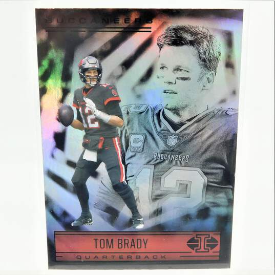 5 Tom Brady Football Cards Patriots Buccaneers image number 1