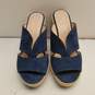 Kate Spade Tropez Blue Wedge Espadrilles Sandals Women's Size 6.5B image number 1