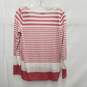 Vince WM's Rayon & Polyester Striped White & Pink Long Sleeve Sweater Size SM image number 2