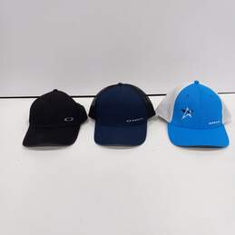 3PC Oakley Assorted Baseball Cap Style Hat Bundle