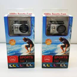 Set of 2 Unbranded HD 1080p Waterproof Action Cameras alternative image