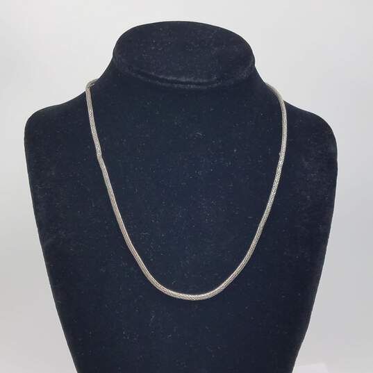 Sterling Silver Wheat Link Chain 19" Necklace 13.6g image number 1