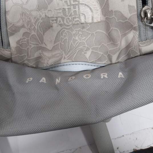 The North Face Grey & White Pandora Mini Backpack image number 6