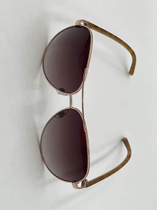 Buy the Womens Mod-3040 718 Rose Gold-Tone Purple Gradient Lens Aviator  Sunglasses