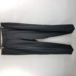 Hugo Boss Men Black Pinstripe Dress Pants 42R