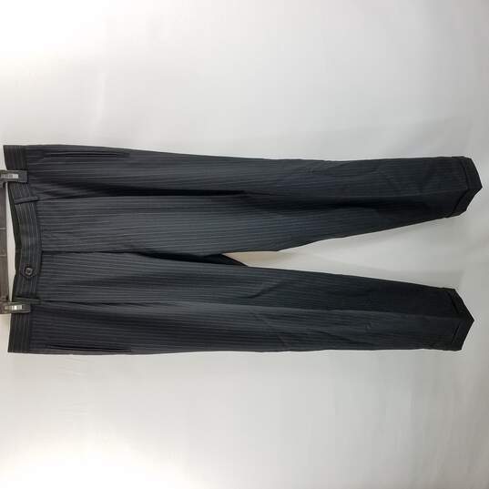 Hugo Boss Men Black Pinstripe Dress Pants 42R image number 1