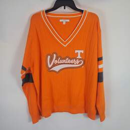 Wear By Erin Andrews Women Orange V Sweater SZ XL