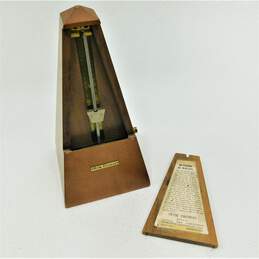 VNTG Seth Thomas Brand Metronome de Maelzel Model Wood Metronome