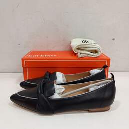 Bill Blass Women's Surit Black Leather Flats Size 7 IOB