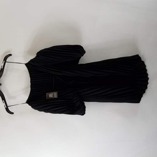 Express Women Black Pleated Mini Dress S image number 2