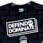 NWT Mens Black Defend And Dominate Print Crew Neck Pullover T-Shirt Size S image number 3