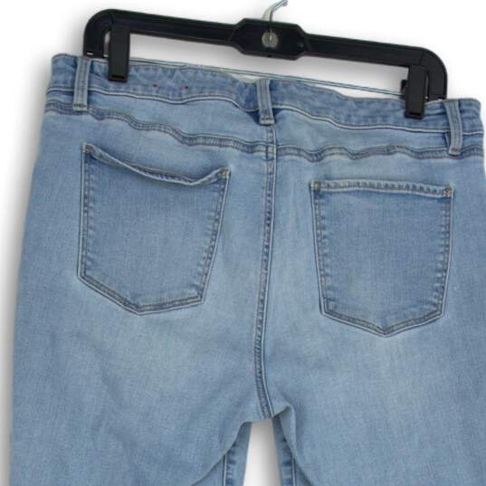 Talbots Womens Blue Denim Flawless 5 Pocket Design Slim Fit Ankle Jeans Size 14P image number 3