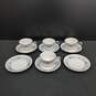 Set of 10 Noritake Ivory China Norma Tea Cups & Saucers image number 1