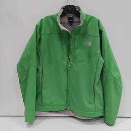 The North Face Women's Green Full Zip Soft Shell Jacket Size XL