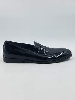 Authentic Giorgio Armani Black Patent Loafers M 9