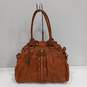 Lockheart Cut it out Candace Brown Leather Studded Handbag image number 1