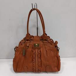 Lockheart Cut it out Candace Brown Leather Studded Handbag