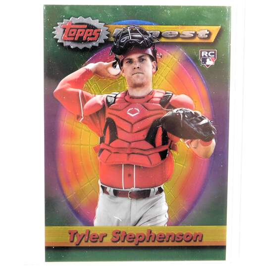 2021 Tyler Stephenson Topps Finest Flashbacks Rookie Cincinnati Reds image number 1