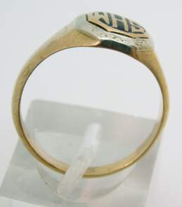 Vintage 10K Two Tone Gold WHS Monogram Initial Ring 3.7g alternative image