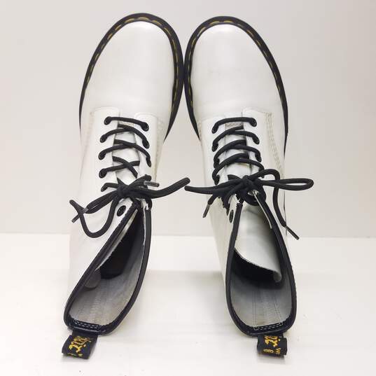 Dr Martens Leather 1460 Combat Boots White 10 image number 5