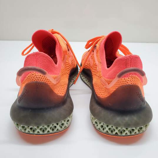 Men's Adidas 4D Fusio Screaming Orange Running Shoes Size 7 image number 4