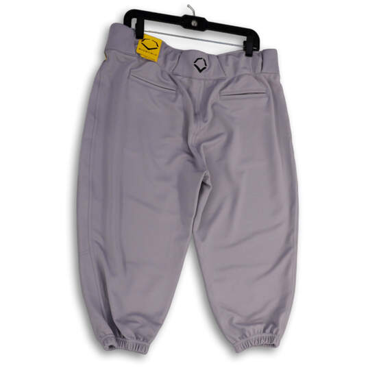 NWT Womens Gray Relaxed Flat Front Tapered Leg Knicker Softball Pants Sz XL image number 2