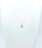 14K Yellow Gold Diamond Accent Pendant Necklace 1.8g image number 2