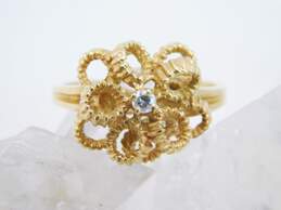 14K Yellow Gold 0.06 CT Diamond Coil Cocktail Ring 4.4g
