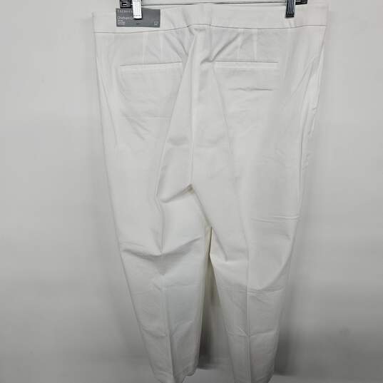 Talbots Chatham Crop Slim Leg White Pants image number 2