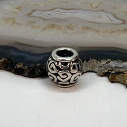 Designer Pandora Sterling Silver Ocean Breeze Engraved Beaded Charm