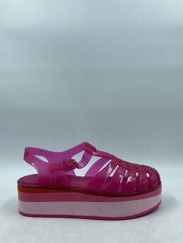 Melissa Pink Rubber Flatform Sandals W 6