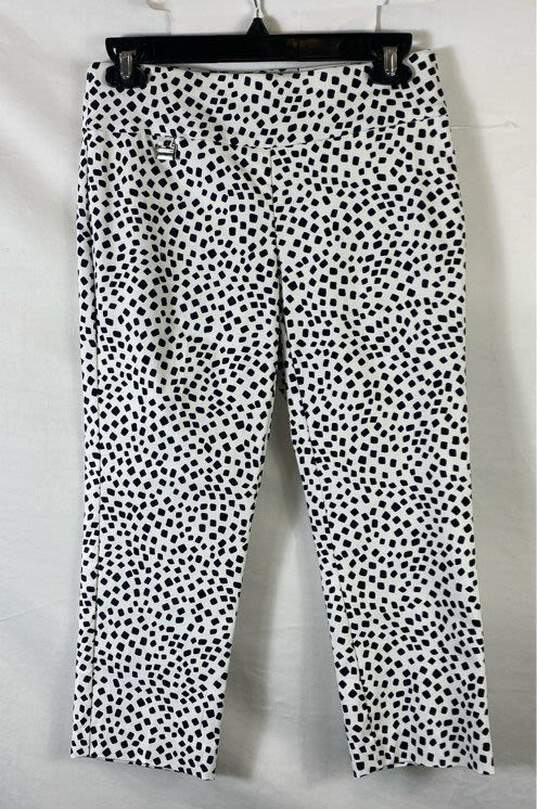 Alfani White/Black Capri Pants - Size 2P image number 1