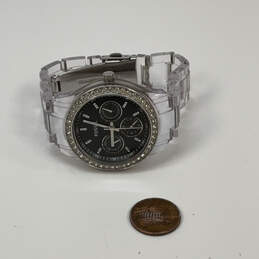 Designer Fossil ES-2607 Clear Plastic Stainless Steel Analog Wristwatch alternative image