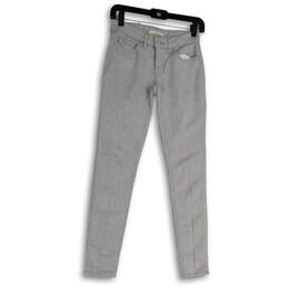 Womens Gray 711 Denim Light Wash Stretch Pockets Skinny Leg Jeans Size 24