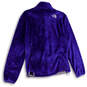 Womens Purple Fleece Mock Neck Long Sleeve Full-Zip Jacket Size Large image number 2