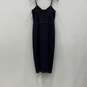 NWT Womens Blue Sweetheart Neck Front Zip Denim Jean Sheath Dress Size 2 image number 2