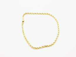 14K Gold Twisted Rope Chain Bracelet 3.6g