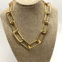 NWT Designer J. Crew Gold-Tone Paper Clip Oval Shape Link Chain Necklace image number 1
